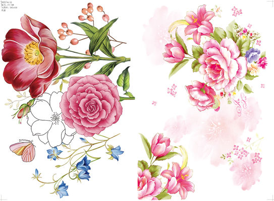 سعر جيد ورق ديكال مطبوع مع نمط قابل للتخصيص لأدوات طاولة الميلامين بحجم 59 * 44CM الانترنت