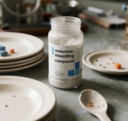 سعر جيد مسحوق مركب من الميلامين 99.8 ٪ مادة أولية للطبق الغذائي من الميلامين الانترنت